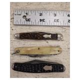 (3) Pocket Knives  - Tru-test, Utica and Camco