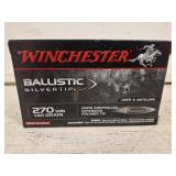 Ammunition - Winchester Ballistic Silvertip 270