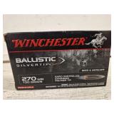Ammunition- Winchester Ballistic Silvertip 270
