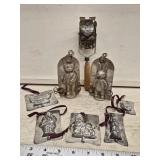 (2 Reproduction Chocolate Molds, Tin Ornaments