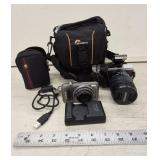 Vtg Samsung 35mm Camera and Digital Fugifilm 10x