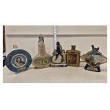 (5) Vtg Decanters including Ezra Brooks Man on