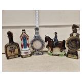 (5) Vtg Decanters Ezera Brooks Horse
