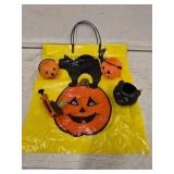 Vtg Halloween Bag and Miniature Candy Buckets
