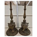 Antique Heavy Brass Light Bases?!
