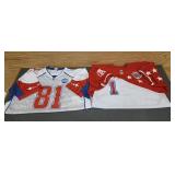 Pair of All Star Football Jerseys, Moss and Moon,
