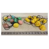 Vtg Easter Egg and Chick String Lights