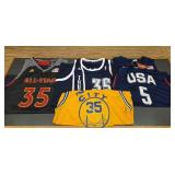(4) NBA Durant Jerseys - Size XL and XXL