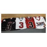 (4) NBA Iverson Jerseys - Size XXL - 4XL