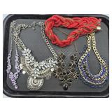 Costume Jewelry  - Braided Red Necklace