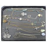 Costume Jewelry - Polished Stones, Crosses and
