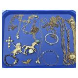 Costume Jewelry  - Gold Tones and Horse Watch