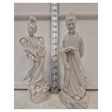 Pair of White Porcelain Japanese Figures