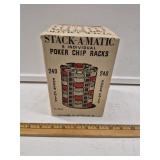 Vtg Stack-a-Matic Poker Chip Rack