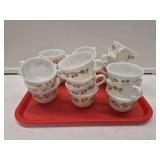 Set of (20) Vtg Pyrex Coffee Cups  - Harvest Home