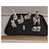 (8) Vtg White Salt Figures