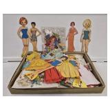 Box of Vtg Paper Dolls