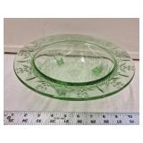 Uranium Glass Footed Bowl