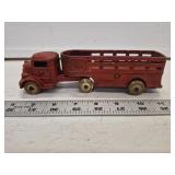Antique Kenton Cast Iron Livestock Semi Truck