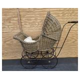 Antique Wicker Doll Stroller