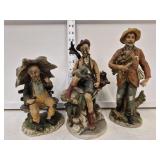 (3) Vtg Homco Porcelain Figurines  - Hobos