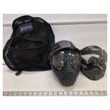 Paintball Gun Helmets and Bookbag