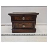 Small Antique Wooden Box w 2 Drawers