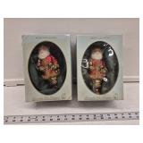 (2) Vintage Original Christbaumschmuk Ornaments