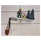 Vtg Whirly Gig - Sawing Wood, As Found
