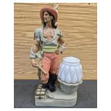 Vintage Pirate Lamp- 19' Tall- Works