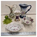Antique Glassware Smalls- Including Hand Painted