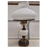 Vintage Hobnail Milkglass Lamp- Needs