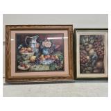 (2) Framed Pictures w Fruit