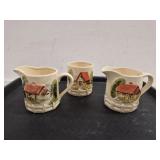 (3) Vintage Marks and Rosenfeld Cottage Creamers