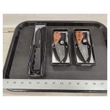 (3) MTech Knives w Holders- Including MT-20-35