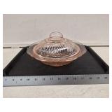 Hazel Atlas Royal Lace Lidded Pink Depression