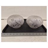 (2) Vintage Frosted Light Shades