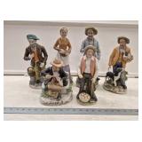 (6) Homco Figurines- As Found- One Has Repaired