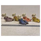 (4) Little Girl In Dress Figurines