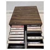 Mixed Cassette Tapes in Holder- Including Elvis