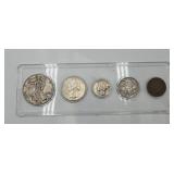 1941 Walking Liberty, 1964 Silver Quarter, 1940