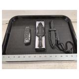 (3) Knives w Cases- Including MTech and Master