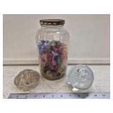 Glass Flower Frog- Has Chips