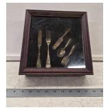 Old Silverware Display in Windowbox