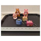 (3) Carebears and carebear mini lunchbox