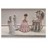 (4) Statues of Women- Large One Marked Hand
