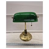 Vintage Bankers Lamp- Has Small Chip In Shade- As