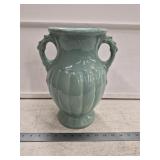 Vintage McCoy Teal Vase- Has Crazing and Wear