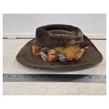 Newport Suede Cowboy Hat w Feathers