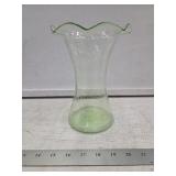 Vintage Vaseline Hand Blown Vase- Has Minor